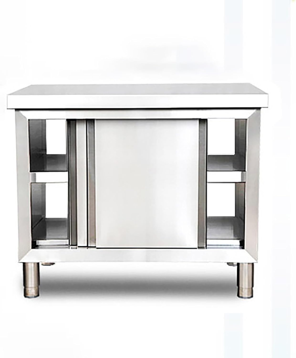Stainless Steel Work Table, 2 Shelves Metal Table Prep Table, Food Preparation Workbench, for Home Kitchen Restaurant Garage Warehouse Outdoor(80 * 50 * 80cm/31.4 * 19.6 * 31.4")