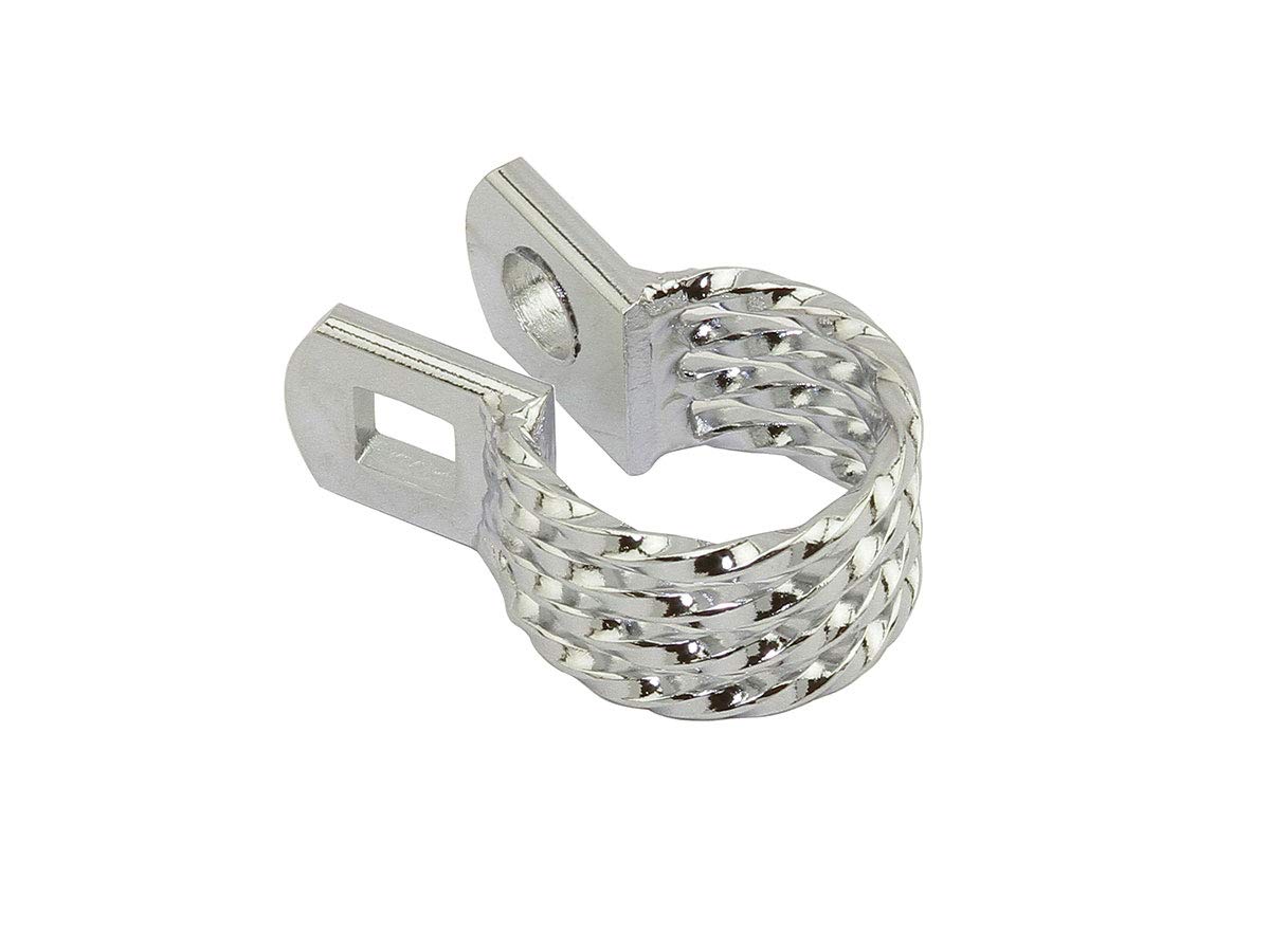 Alta Bicycle Lowrider Twisted Seatpost Clamp Bike, Multiple Sizes & Colors (Chrome, 25.4mm)