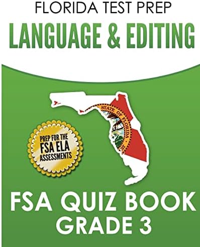 FLORIDA TEST PREP Language & Editing FSA Quiz Book Grade 3: Preparation ...