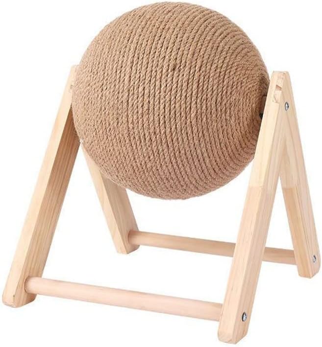 Cats Scratching Ball Toy Kitten Sisal Rope Ball Board Grinding Paws Toys Cats Scratcher WearResistant Pet Furniture (Color : B, Size : S Code) (B M code)