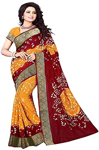 bandhani printed saree