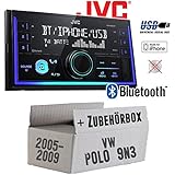 Baujahr: 2005 - 2009 Autoradio Radio JVC KW-X830BT - Bluetooth MP3 USB - Einbauzubehör - Einbauset für VW Polo 9N3 - JUST SOUND best choice for caraudio