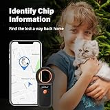 Haustier Mikrochipscann, Wiederaufladbarer USB Tierchip Lesegerät Chipleser Hunde Chip Scanner Katze ISO11784/(85) FDX-B/EMID Mikrochip Lesegerät für Hunde/Katze