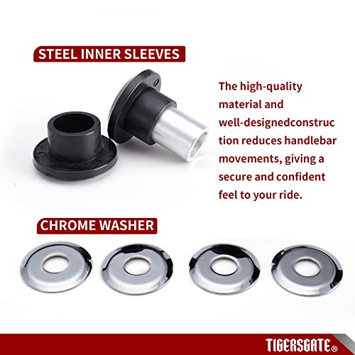 Tigersgate Handle Bar Riser Bushing Compatible With 1983-2022 Harley Touring ＆ 2018-2022 Harley Softail(Black) #TOP3