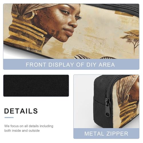 African Woman Zebras Large Travel Backpacks Carry on Backpack Weekender Bag with 2 Storage Pockets for Men And Women4