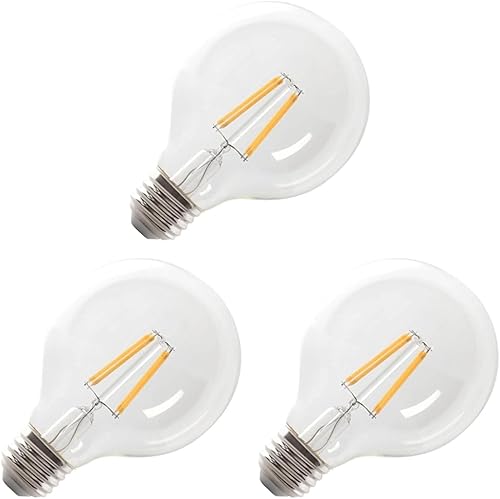 Feit Electric BPG2540950CAFILRP 40W EQ DM Globe Bombilla LED (paquete de 3)