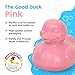 Celebriducks The Good Duck - BPA & PVC Free Rubber Duckie Baby Bath Toy Teether - Pink