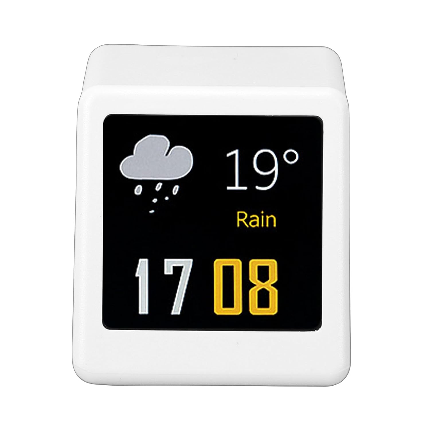 LED Dynamic Display 1.54 Inch IPS Screen WiFi Weather Station with GIF Animation Support for Home Office Car Use
