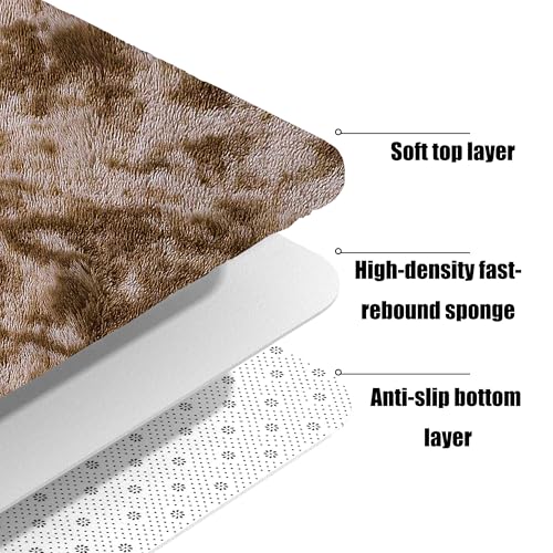Moquette de chambre douce 200x200 tapis marron confortable pour créer un salon chaleureux - 5