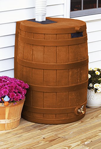 Image of Good Ideas Rain Wizard Water Collection Barrel, 50 Gallon, Terra Cotta