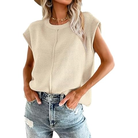 OFEEFAN Women's Summer Sweater Vest Cover