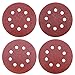 Price comparison product image YTBUBOR 80 Pieces Sanding Discs 40/60/80/120 Assorted Grits Sandpaper Hook and Loop 8 Holes 125mm(5 Inch) Discs Pads for Random Orbital Sander