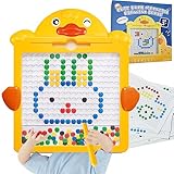 FAXUZIE Cute Duck Magnetic Drawing Board for Boy and Girl with Magnetic Pen and Many Beads, Toddlers