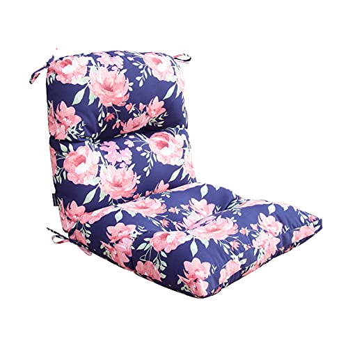 BOSSIMA Outdoor/Indoor High Back Chair Cushions Pink Flower