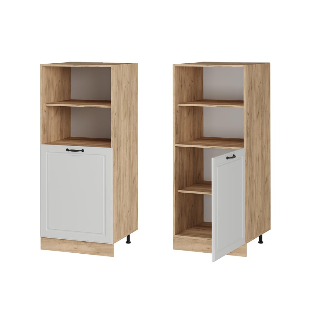 Vicco Herdumbauschrank R-Line, Weiß Landhaus, 60 cm, zur freien Kombination innerhalb modularer Küchensysteme | zur freien Kombination innerhalb modularer Küchensysteme