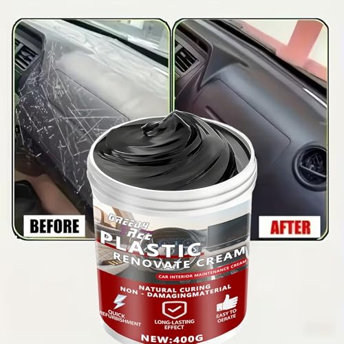 Car Plastic Restorer Pro - 14oz Auto Interior & Exterior Renewal Paste | Restores Faded Dashboards, Trim & Bumpers | UV Protection, Non-Greasy & Long-Lasting Finish - Image 6