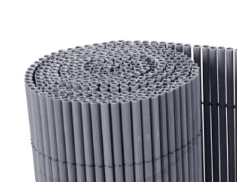 Mugar- Cañizo de PVC imitación a Mimbre de PVC de 1.600gr/m2- Mimbre Artificial- 5 MODELOS (Gris, 1.5x3 metros)