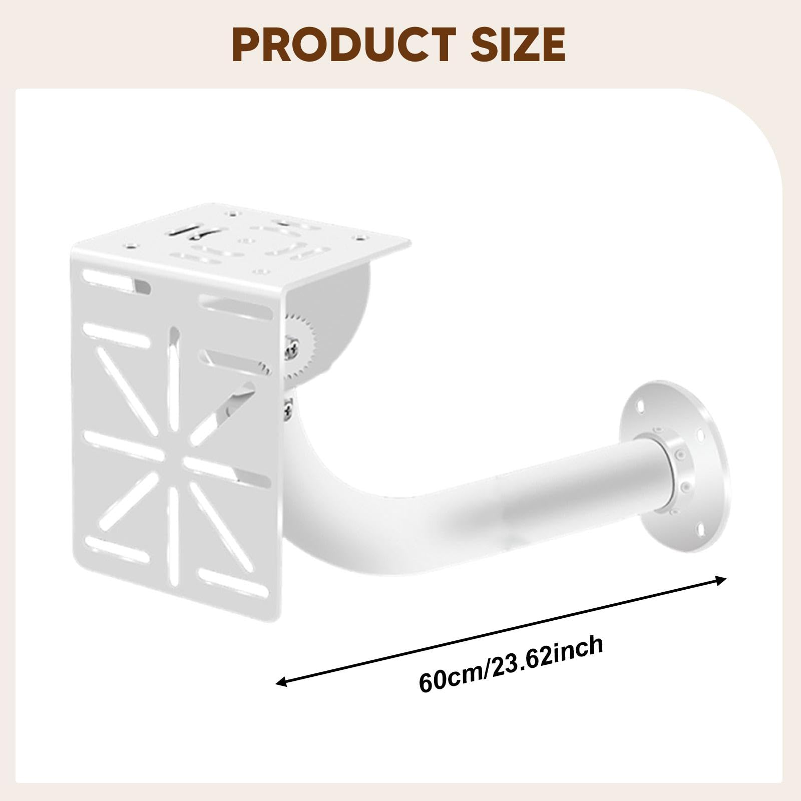 F Fityle Support Mural en Forme de L pour caméra de sécurité, Support pour caméra dôme, Adaptateur pour système de caméras, idéal pour Jardin, Atelier ou, S