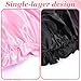 2 Pack Satin Bonnet Double Layer Adjustable Silk Hair Bonnet Cap Slouchy Beanie Hat Night Hairs Care for Sleeping, Reusable Satin Sleep Cap for Women's Curly Natural, Braided Hair (Pink, Black)