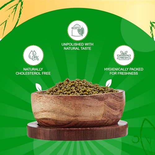 Image of Amazon Brand - Vedaka Organic Green Moong Whole | 1 Kg||Naturally Rich in Protein |Naturally Cholesterol free