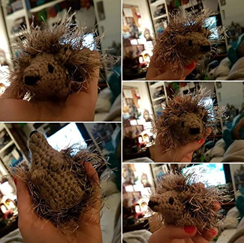 Image of Eyelash Fun Fur Yarn Premium 100% Polyester 164 Yds (150 Mt), 3.53 Oz (100 Gr) Colorful Crochet Yarn Dıy Hand Knitting (Brown, 3 Skein)
