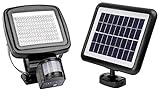 1000 Lumen - MicroSolar - 126 LED - Lithium Battery - Digitally Adjustable TIME & LUX with Button - Vertically and Horizontally Adjustable Light Fixture - Solar Motion Sensor Light