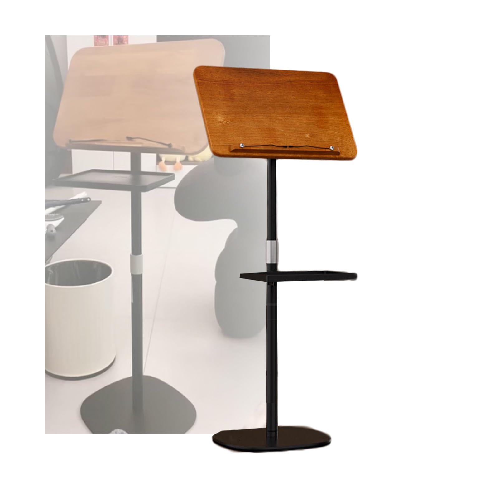 Atril de piso regulable ideal para leer cómodamente recetas en la cocina o practicar música