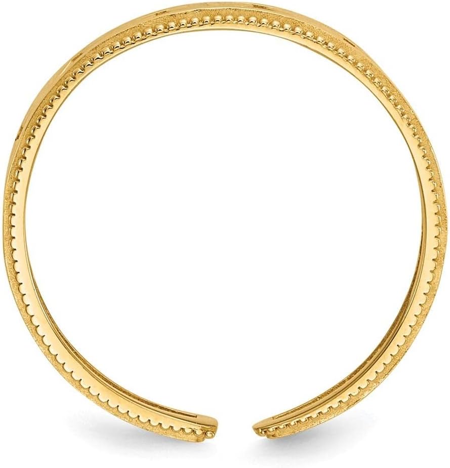 14k Yellow Gold Diamond Shapes Toe Ring