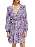 scotch kleid gemustert Scotch & Soda Maison Women\'s Wrapped Short Casual Dress, Rosaria Purple 5464, 32
