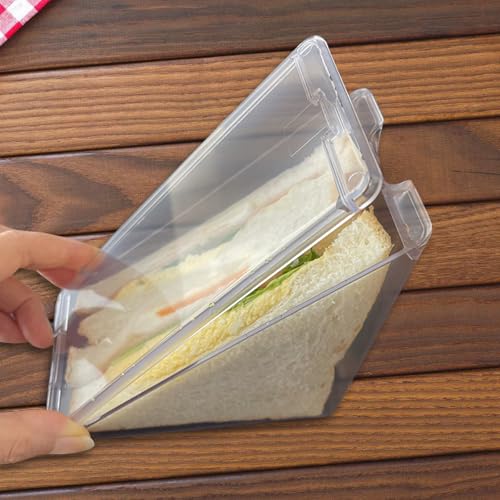 Cajas de sándwich triangulares porta sándwich hermético para mochilas escolares 7