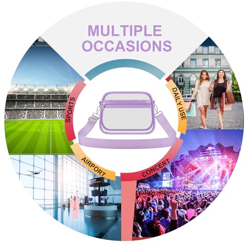 Image of Oraben Clear Bag for Stadium Events Clear Purse Stadium Bag Satchel Handbags for Sports Events Concerts Festivals | Stadium Approved