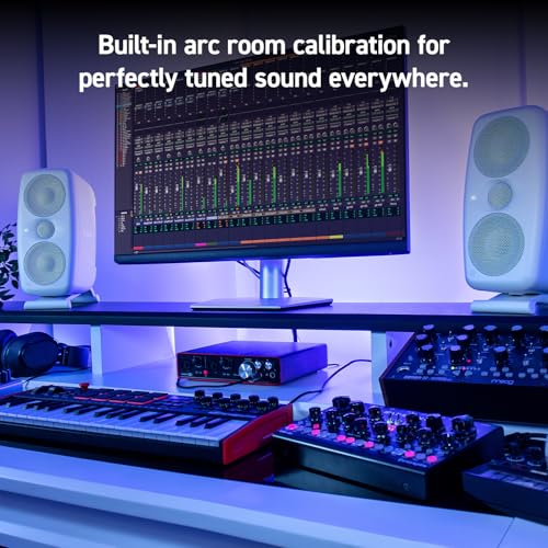 IK Multimedia iLoud MTM MKII White (Single) Compact Studio Monitor with Built-in ARC Room Correction, 100W RMS high-Performance Desktop Speaker, Computer Speakers and pc Speakers use and DJs by IK Multimedia - Image 2