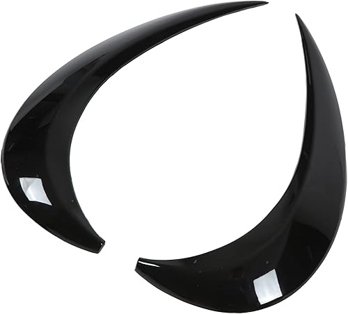 Ceja para faros delanteros, 1 par izquierdo y derecho, negro brillante, cubierta de cejas para faros delanteros, calcomanías de párpados de