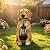 Garden Dog Statues Outdoor Decor, Golden Retriever Yard Outdoor Statue with Solar Lantern Lights Decorations Solar Dog Ornaments for Patio, Lawn, Yard Art Decoration, Housewarming Garden Gift for Mom