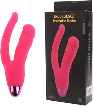 Huafi Dildo vibrador con doble penetración de silicona para ...