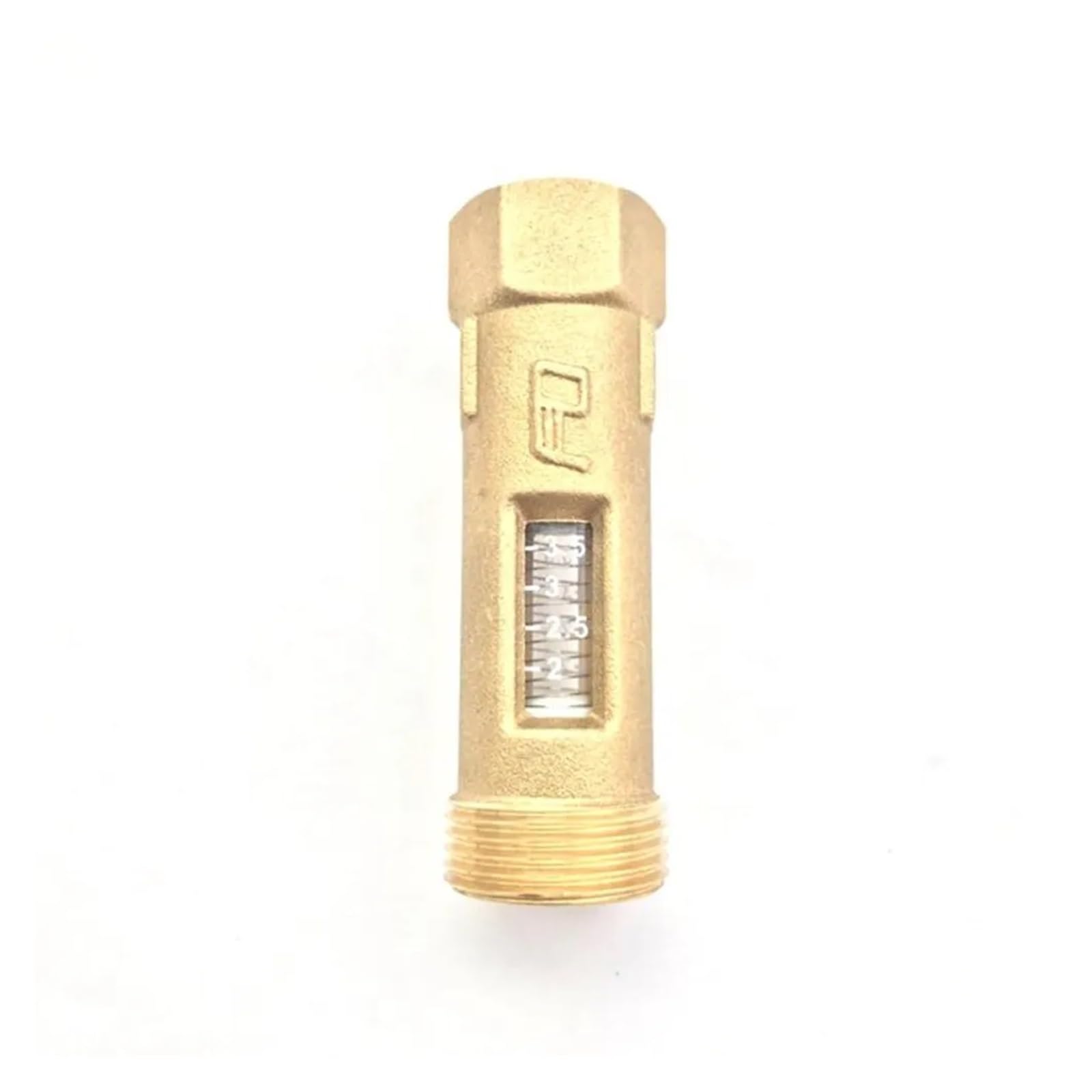 Misuratore di Portata Meccanico da 3/4" Maschio* da 1/2" Femmina Lettura 1-3,5 l/min USC-MS21TB Misuratore di Portata a Molla Lettore di Portata in Ottone Valvola di bilanciamento