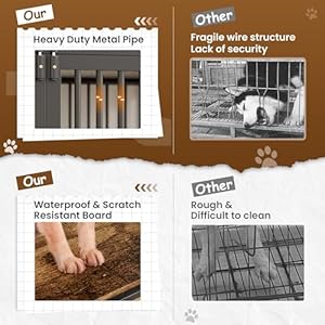 Large Dog Crate Furniture for Dogs, 43" Wooden Heavy Duty Medium Dog Kennel with Double Doors for Puppy, Decorative Pet House Dog Crates Side End Table Indoor(43.3" Wx27.6 Dx39.3 H) Large Dog Crate Furniture for Dogs 43 Wooden Heavy Duty Medium Dog Kennel with Double Doors for Puppy Decorative Pet House Dog Crates Side End Table Indoor433 Wx276 Dx393 H