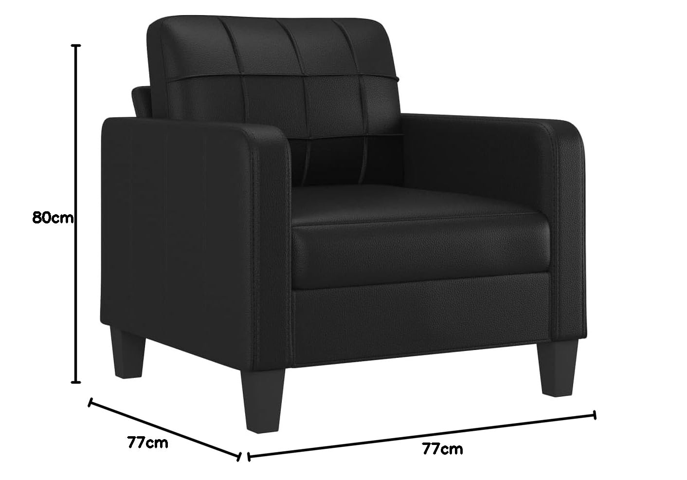 ShGaxin 3-TLG. Sofagarnitur mit Kissen Schwarz Kunstleder, Sofa Mit Relaxfunktion, Couchgarnitur, Wohnzimmer Sofa, Couch, Sofa Set 3201348