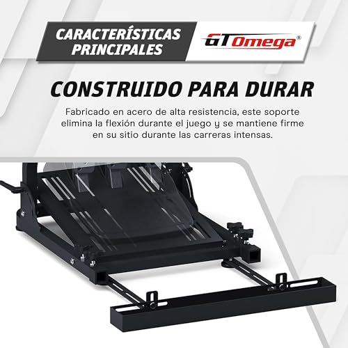 Miniatura 5 de Gt Omega Soporte De Volante Clásico - Plegable De Nivel De Entrada Sim Rig, Pre-Equipado Con Un Montaje De Palanca De Cambio Y Silla Link, Ajustable Y Listo Para Actualizar