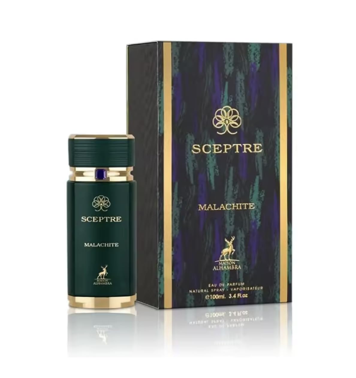 Perfume Sceptre Malachite 100ml, Perfume Árabe Unisex de Larga Duración EDP Incluye Atomizador Recargable 5ML Fragancia Cítrica, Floral y Amaderada con Notas de Mandarina, Jazmín y Vetiver (Malachite)