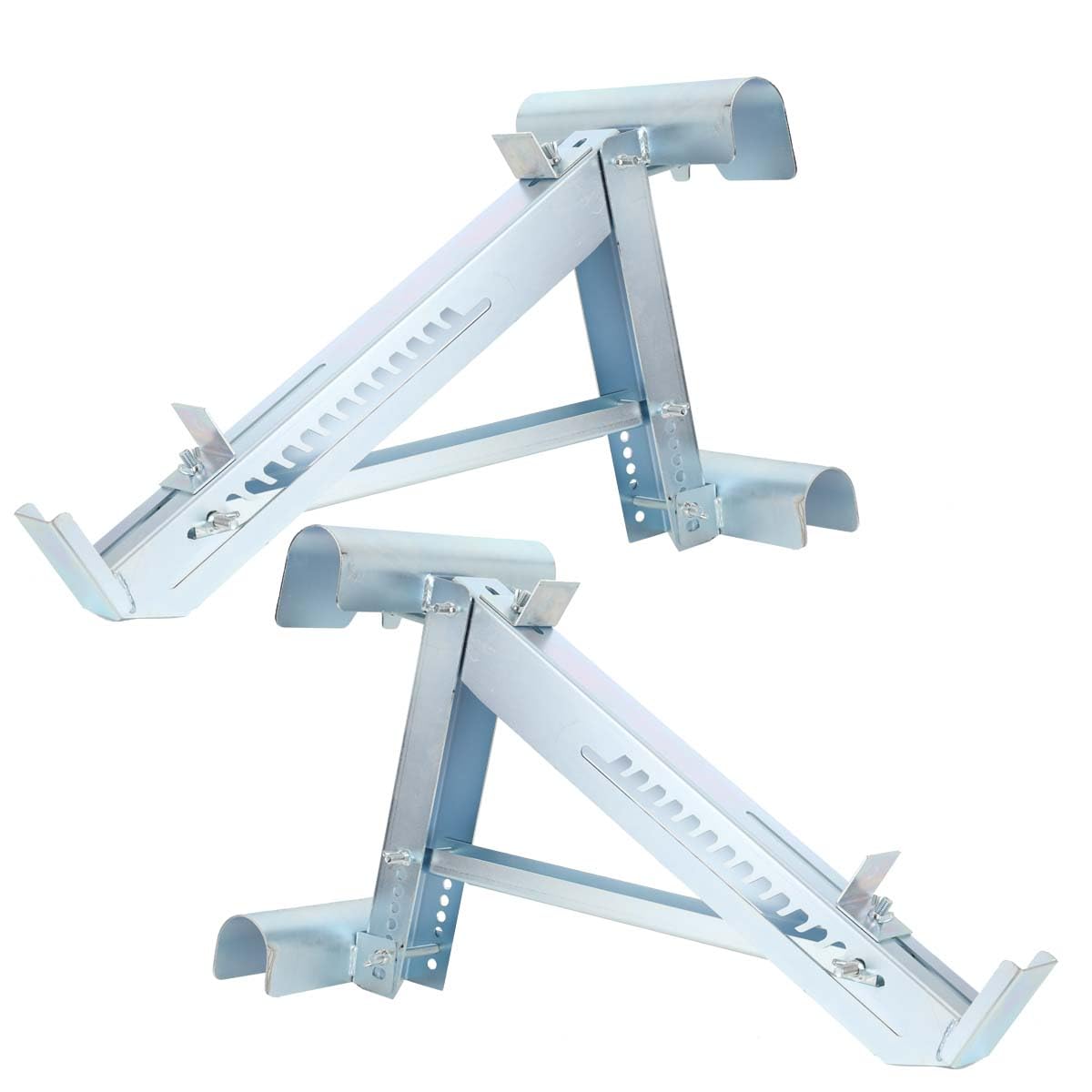 YILIKISS 2 PCS Ladder Jacks for Scaffold Boards, Two-Rung Short Body Sturdy Steel Extension Ladder Jack for Standoff Roofing Furniture Repair Wall Panel Painting Under 18inch Width Working Stage