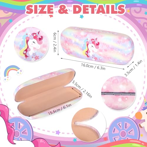 Kids Sunglasses Girls Unicorn Heart Eyeglasses UV Protection Toddler Sunglasses with Sunglass Case For Beach Party3
