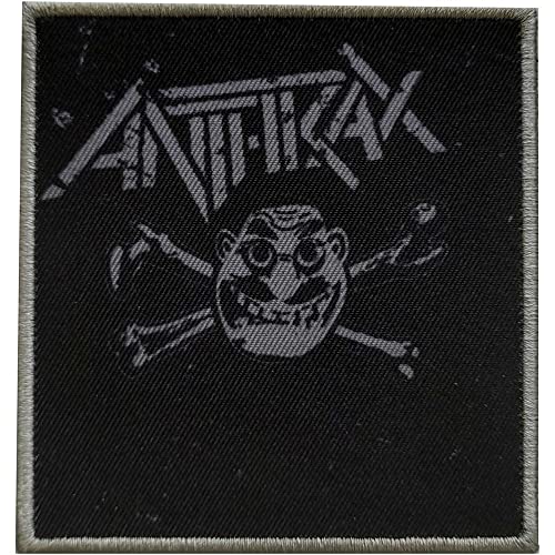Anthrax Écusson thermocollant Motif os croisés Noir/gris Taille unique, Noir/gris., taille unique