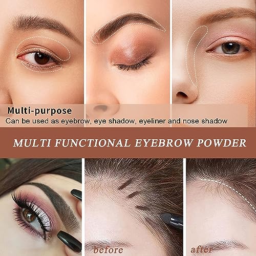 Eyebrow Palette - Three-Color Eyebrow Kit - Waterproof, Long Lasting - Naturally-Looking Brows All Day, dark brown, 1 g (Pack of 1) - Image 3