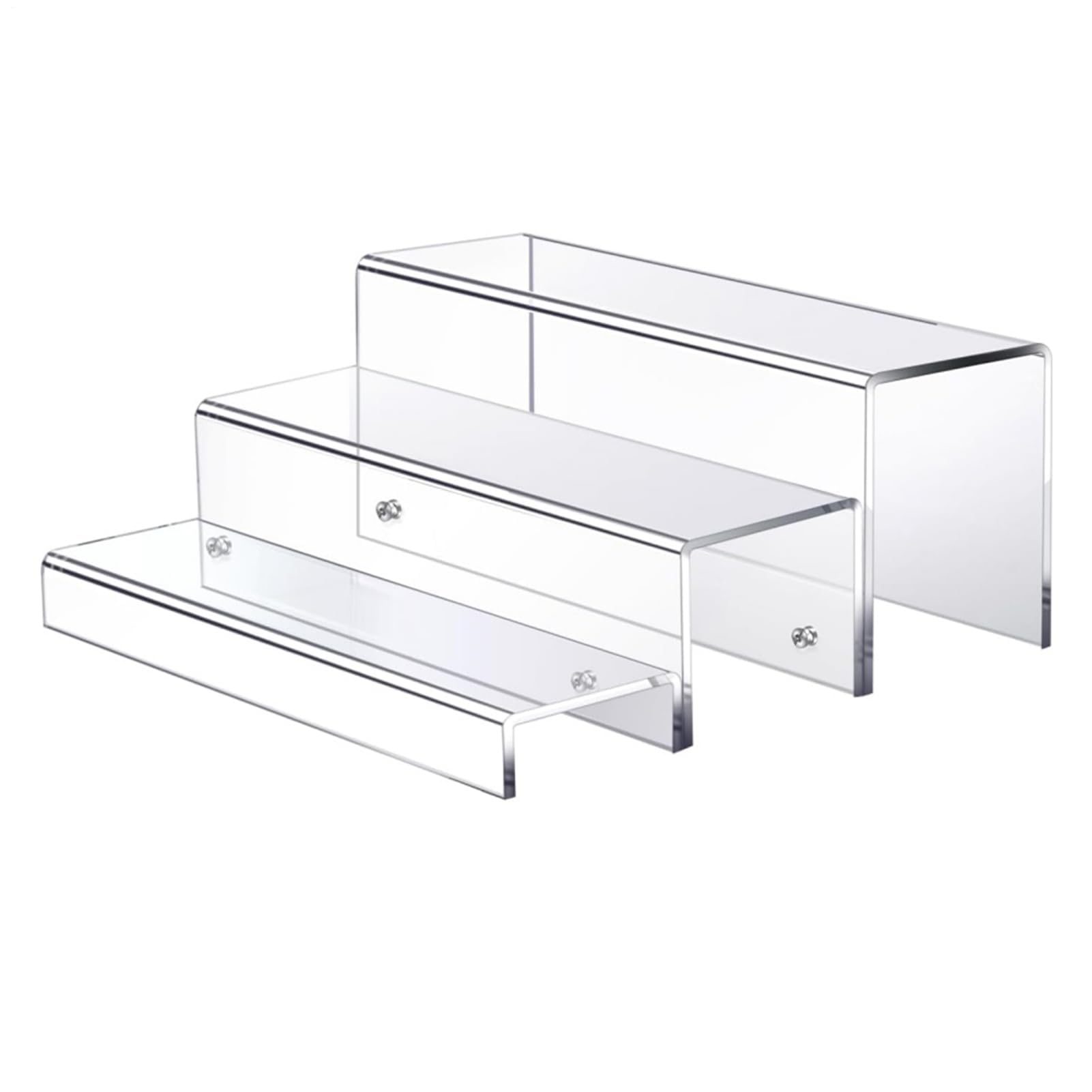 3-Tier Acrylic Bottle Display Stand Alcohol Display Rack Countertop Bar Wine Storage Shelves Liquor Bottle Holder Elegant Liquor Storage Solution