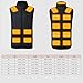 PerGar Electric Heated Vest, 3 Temperature Adjustable Electric Heated Vest, Lightweight Heated Jacket for Winter, Black Heated Jacket for Men for Office Outdoor Activities (2XL)