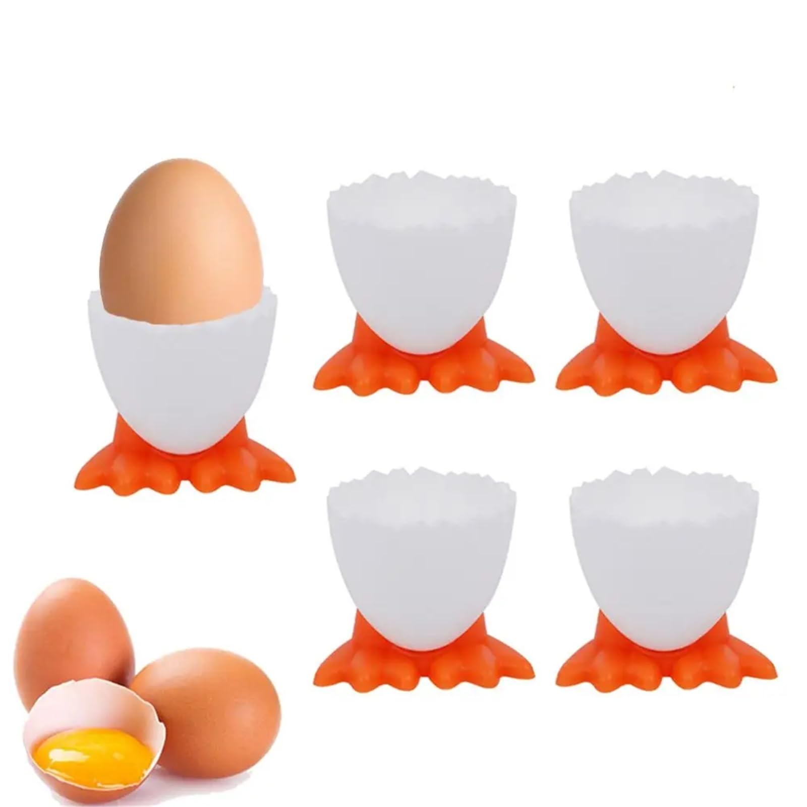Eierbecher, 1, 2, 4Pcs Nette Kreative Halter Eierhalter Opener Separator Gekochte(4pcs)