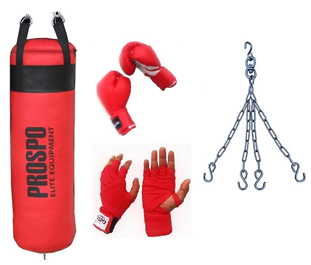 Prospo Punching Bag, Boxing Bag, Rough Srf Punching Bag (36inch), Filled with Super Strong Hanging Chain and Glove (12oz), Handwrap (108)Inch, Boxing Kit for unisex, Heavy Punching Bag , Boxing Bag , MMA Punching Bag, Punching Bag (36inch), Filled wi (B01LWQVHFM) Amazon Price History, Amazon Price Tracker