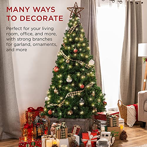 Best Choice Products SKY6341 6Ft Pre-Lit Premium Hinged Artificial Holiday Christmas Pine Tree thumb #5