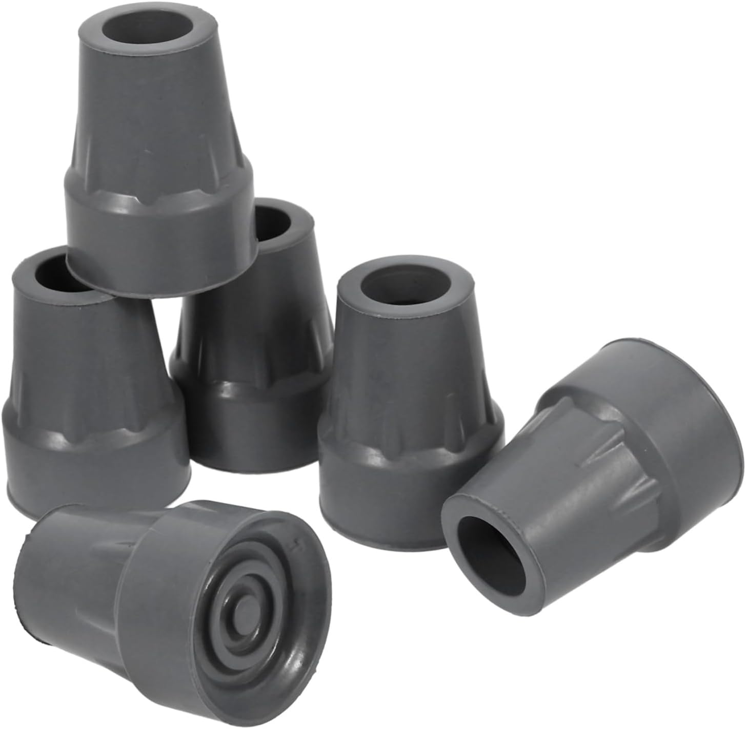 6pcs Rubber Crutch Tips Replacement Feet for Underarm Crutches Easy Installation Versatile Fit